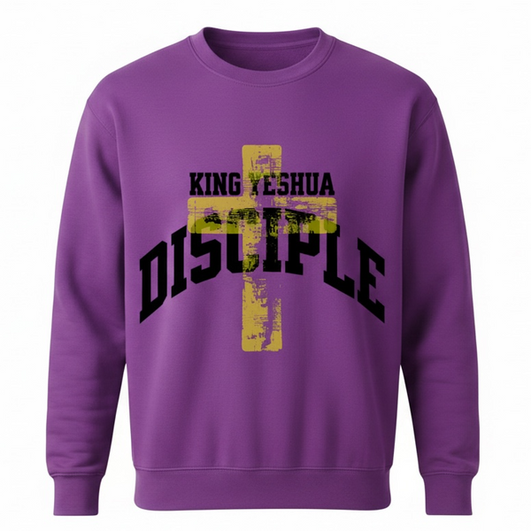 Disciple- Purple Essential Heavyweight Crewneck Sweatshirt