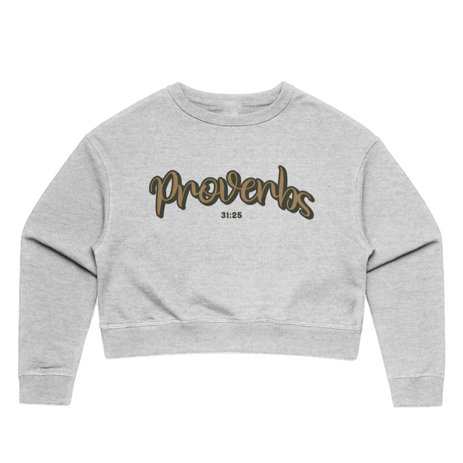 Proverbs Ladies Crop Crew