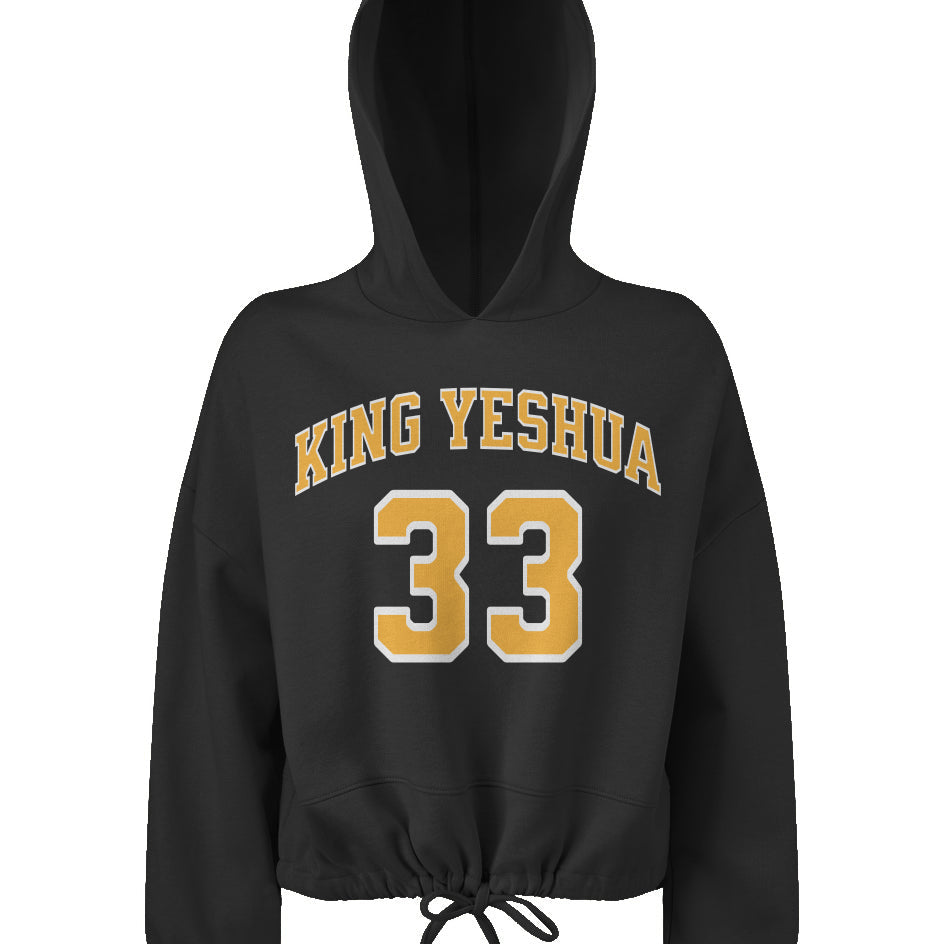Ladies' Cropped Oversize Hooded Sweatshirt