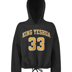 Ladies' Cropped Oversize Hooded Sweatshirt
