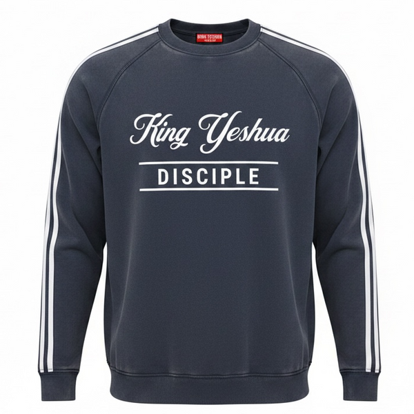 Disciple-Snow Washed Contrast Tape Sweatshirt