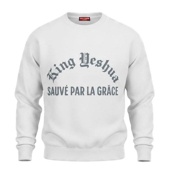 French-Knitted Round Neck Oversize Sweatshirt