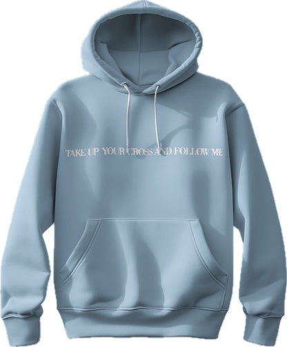 Cross baby blue pullover hoody