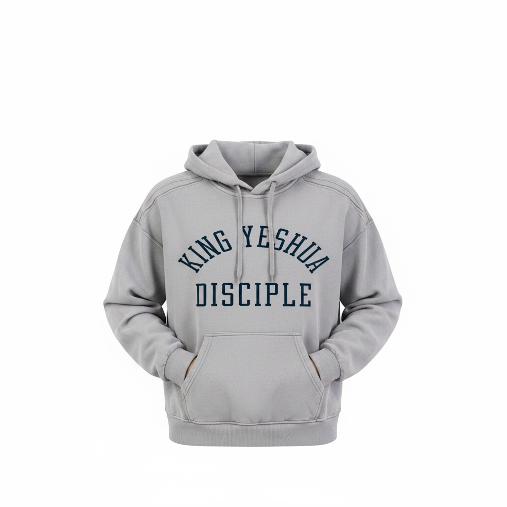 Disciple Navy-Snow Washed Tape Raw Edge Hoodie