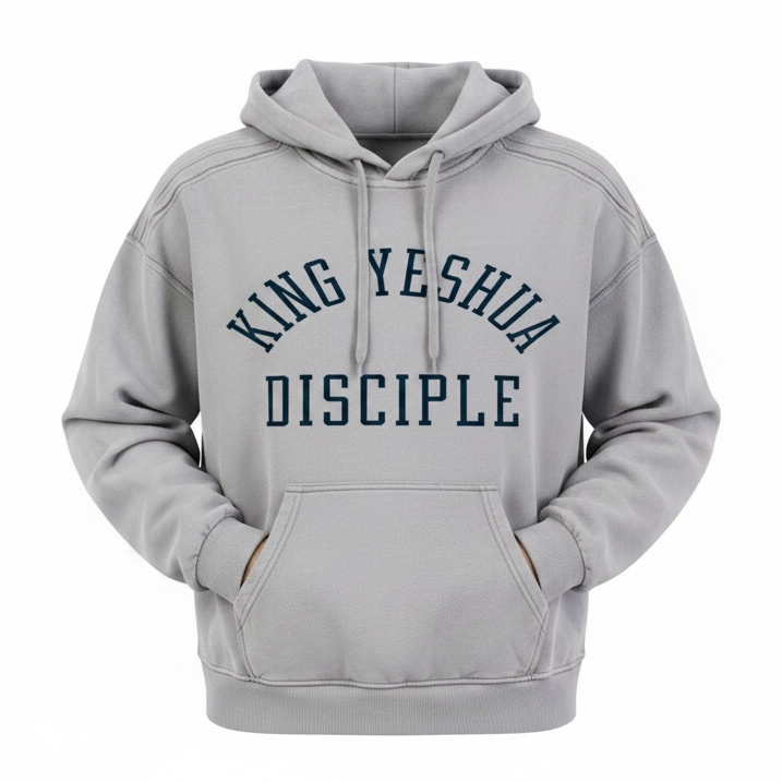 Disciple Navy-Snow Washed Tape Raw Edge Hoodie