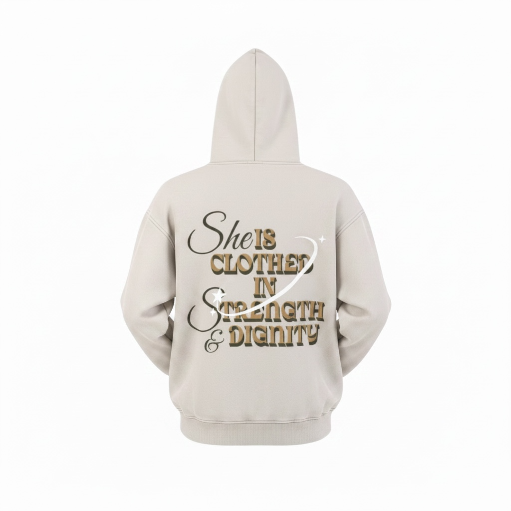 Proverbs-Snow Wash Fleece Oversize Hoodie
