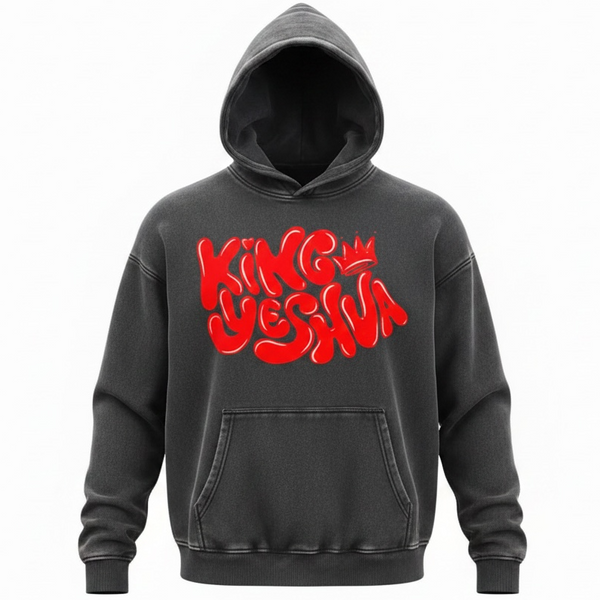 LOVE-Snow Wash Fleece Oversize Hoodie