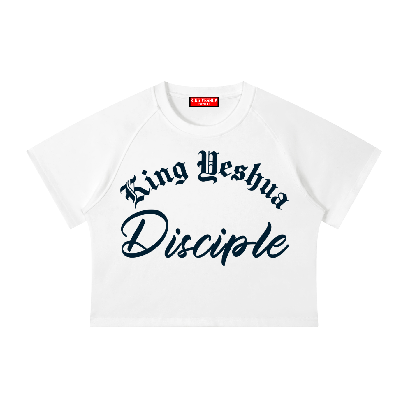 Disciple-Women's Mineral Wash Raglan Crop T-Shirt